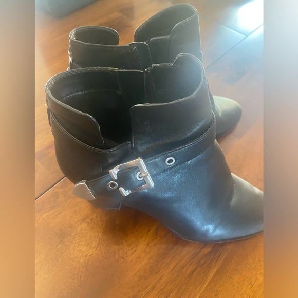 Black Ankle Boots with Buckle - Picture 3 of 4